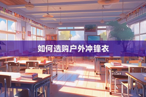 如何选购户外冲锋衣  第1张