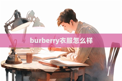 burberry衣服怎么样  第1张