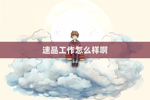 速品工作怎么样啊  第1张